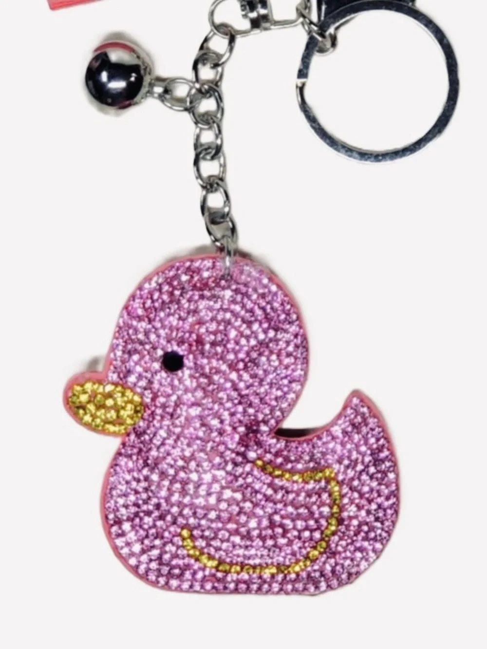 LAST ONE in Pink! Duck rhinestone keychain/purse charm